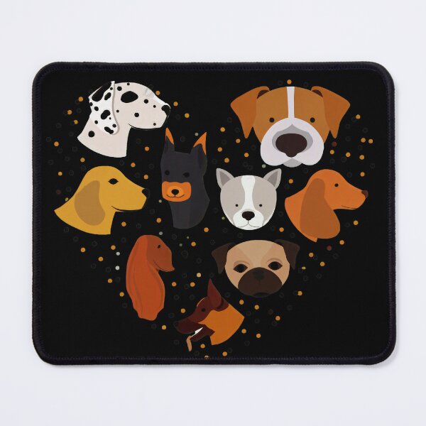 Item preview, Dog Breed Heart Faces Dot Outline Art designed and sold by GiaoCalonas.