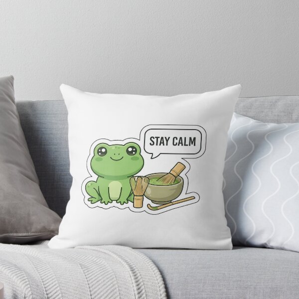 Item preview, Matcha Made in Heaven - Cute Green Frog with Matcha Tea Sticker with Text designed and sold by SimpleP.