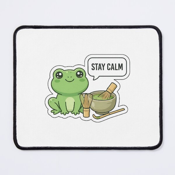 Item preview, Matcha Made in Heaven - Cute Green Frog with Matcha Tea Sticker with Text designed and sold by SimpleP.