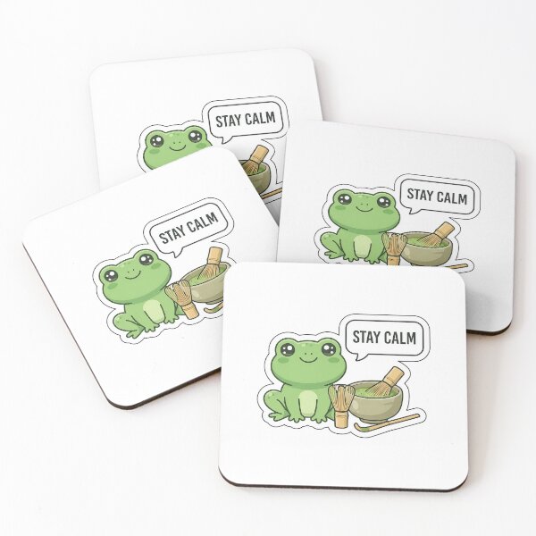 Item preview, Matcha Made in Heaven - Cute Green Frog with Matcha Tea Sticker with Text designed and sold by SimpleP.
