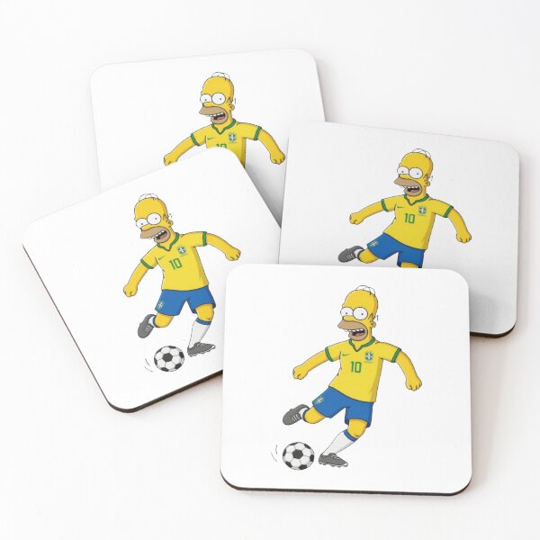 Item preview, Homer Simpson Soccer Player Brazil Jersey Number 10 designed and sold by annaarthk.