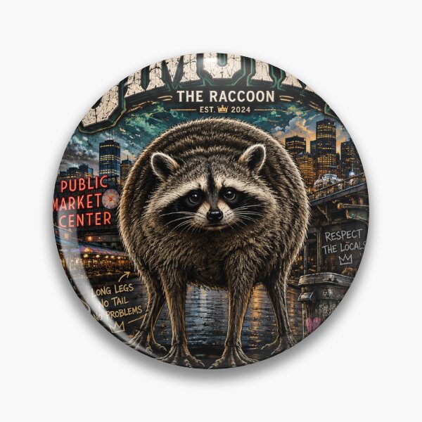 Item preview, Jimothy the Seattle Raccoon Shirt | Ballard Legend | Funny Viral Raccoon Graphic Tee | Pacific Northwest Animal Art designed and sold by getpressedshirt.