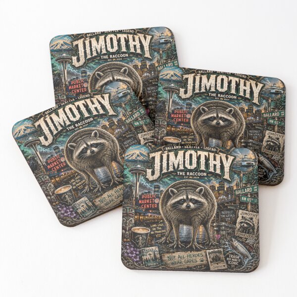 Item preview, Jimothy the Seattle Raccoon Shirt | Ballard Legend | Funny Viral Raccoon Graphic Tee | Pacific Northwest Animal Art designed and sold by getpressedshirt.