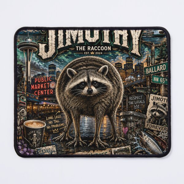 Item preview, Jimothy the Seattle Raccoon Shirt | Ballard Legend | Funny Viral Raccoon Graphic Tee | Pacific Northwest Animal Art designed and sold by getpressedshirt.