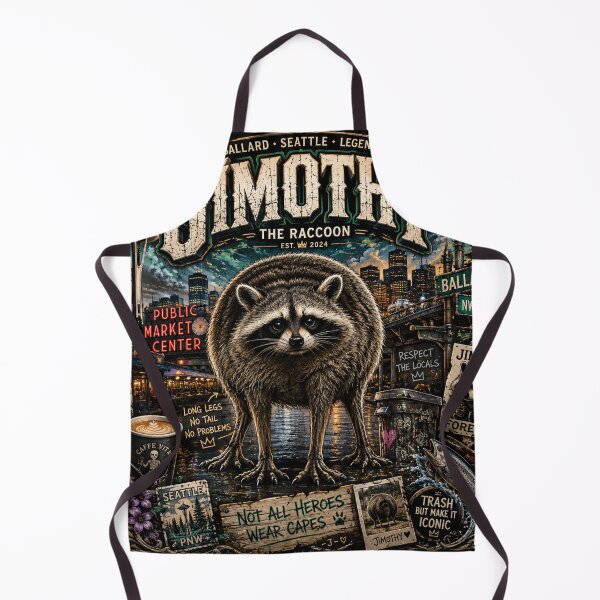 Item preview, Jimothy the Seattle Raccoon Shirt | Ballard Legend | Funny Viral Raccoon Graphic Tee | Pacific Northwest Animal Art designed and sold by getpressedshirt.