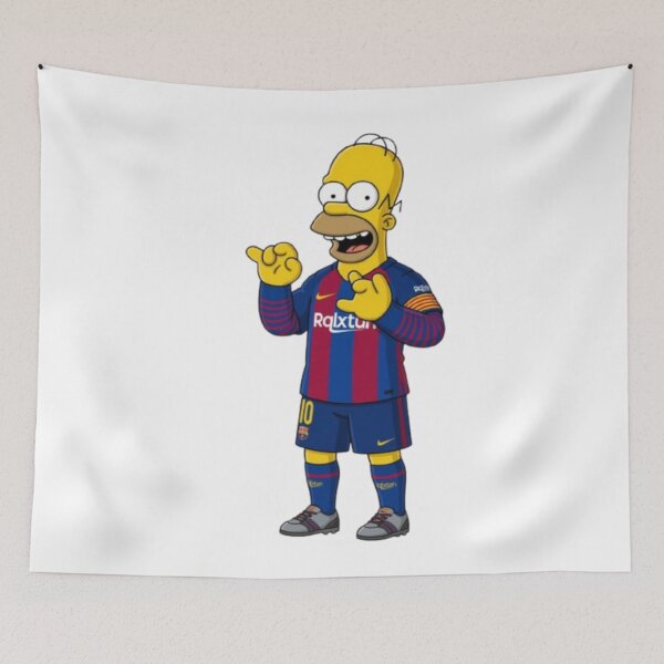 Item preview, Homer Simpson FC Barcelona Number 10 Fan Art designed and sold by annaarthk.