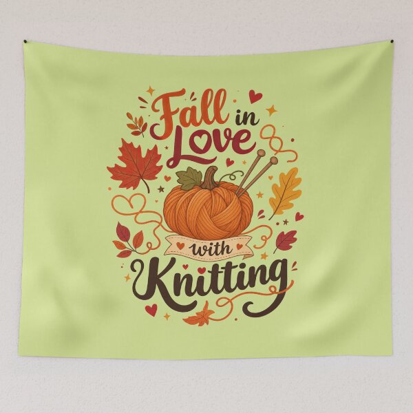Item preview, Fall in Love with Knitting designed and sold by Pixel-Lair.