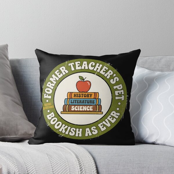 Item preview, Former Teacher's Pet Bookish Vintage Badge designed and sold by DuckOddity.