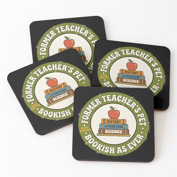 Item preview, Former Teacher's Pet Bookish Vintage Badge designed and sold by DuckOddity.