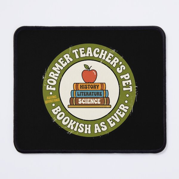 Item preview, Former Teacher's Pet Bookish Vintage Badge designed and sold by DuckOddity.