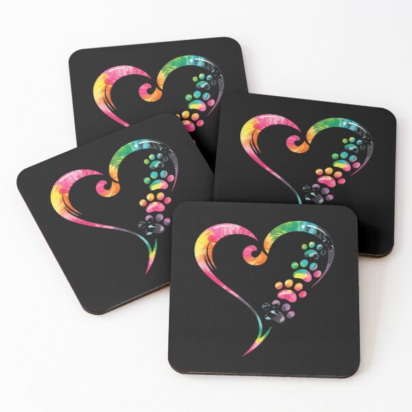 Item preview, Heart Paw Print Tie Dye Art designed and sold by GiaoCalonas.