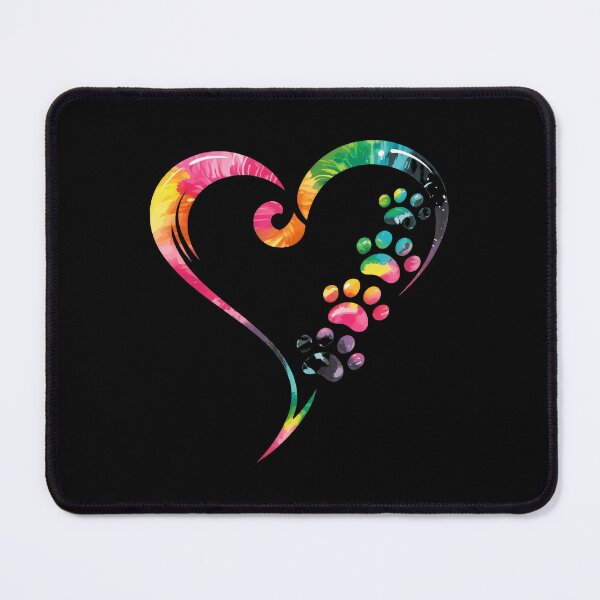 Item preview, Heart Paw Print Tie Dye Art designed and sold by GiaoCalonas.