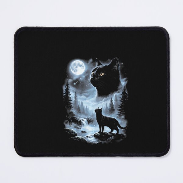 Item preview, Black Cat Howling At Moon 9039S Retro designed and sold by ChaosColorCo.