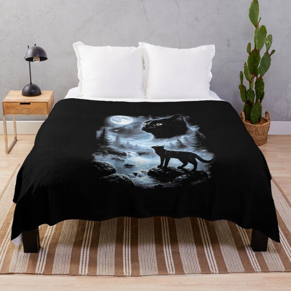 Item preview, Black Cat Howling At Moon 9039S Retro designed and sold by ChaosColorCo.