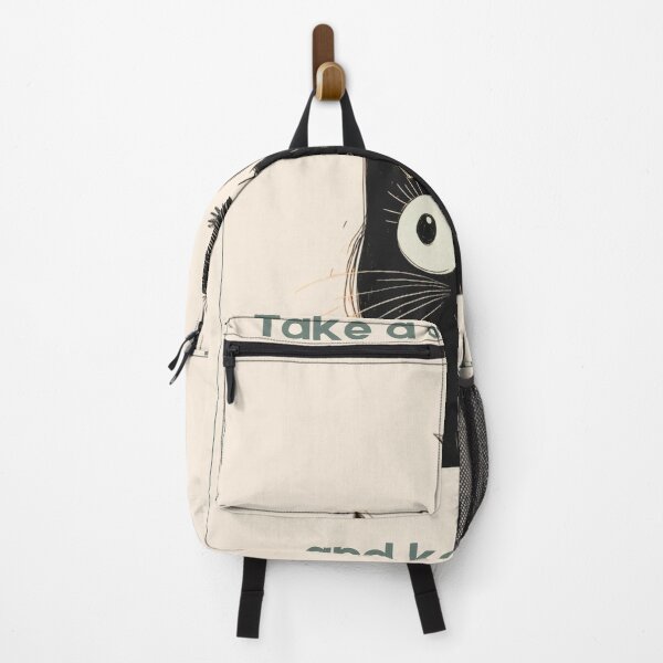 Item preview, Take a Breath and Keep Going – Cute Cat Motivational Art designed and sold by Rooted & Co.