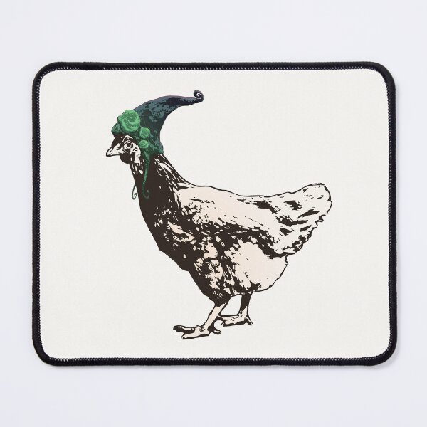 Item preview, I'll Be Your Pixie Chicken - Sepia Chicken Wearing A Hat designed and sold by LittleMissTyne.