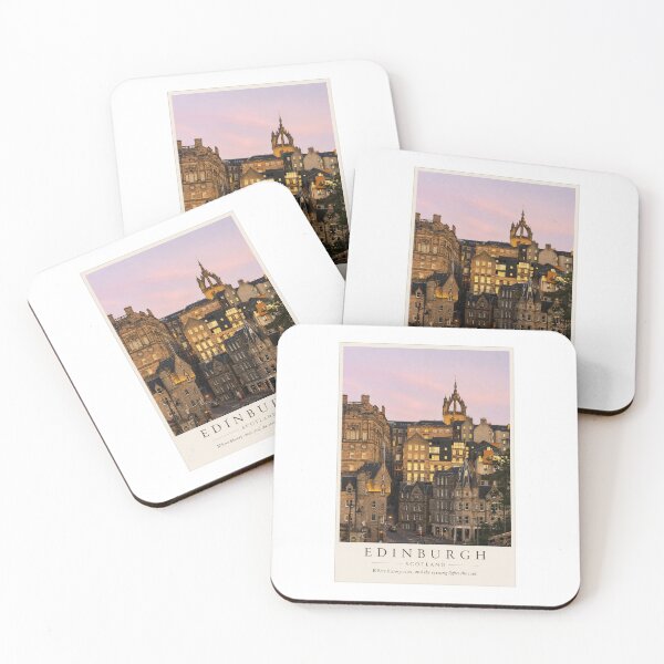 Item preview, Edinburgh Scotland Cityscape at Dusk – Historic Architecture & Skyline Art Print designed and sold by Wandered North.