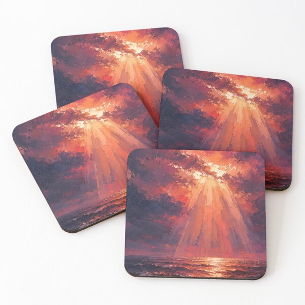 Item preview, Crimson Light Over the Stormy Sea designed and sold by Rahma-yehia23.