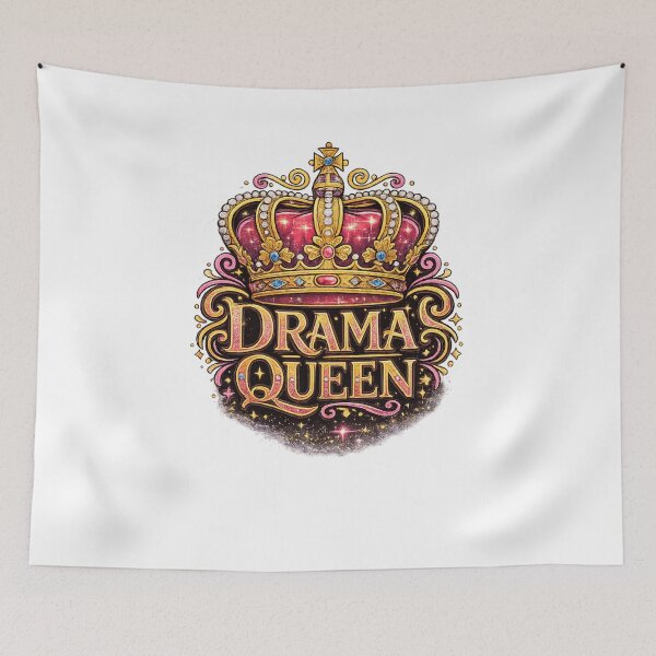 Item preview, Drama Queen Crown  Pink & Gold Jeweled Queen Design designed and sold by Jack W Art.