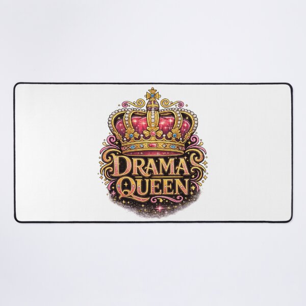 Item preview, Drama Queen Crown Pink & Gold Jeweled Queen Design designed and sold by Jack W Art.