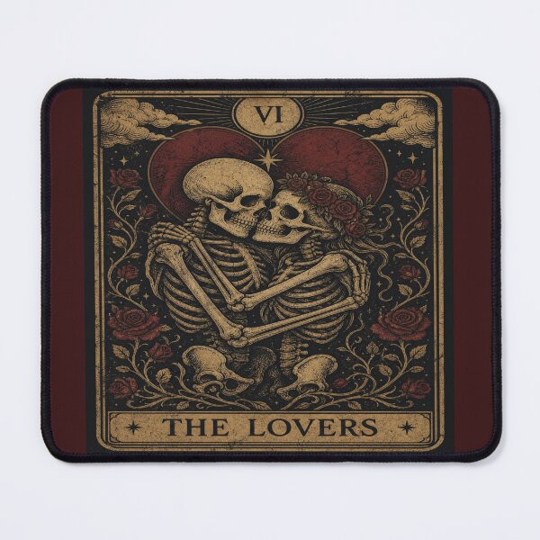 Item preview, The Lovers Tarot Card Vintage Skeleton Couple Art designed and sold by Aliplus+.