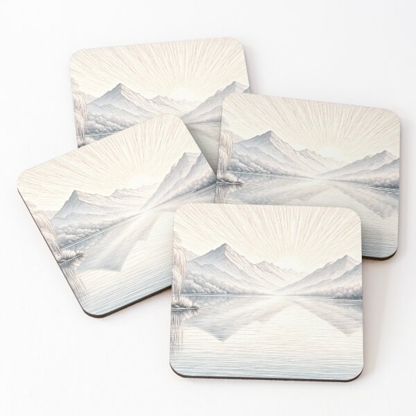 Item preview, Radiant Horizon: Minimalist Mountain Sunrise designed and sold by jo-e-basta.