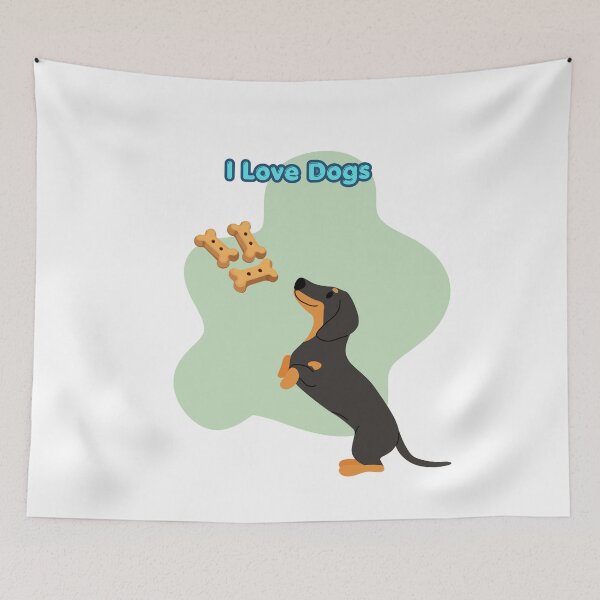 Item preview, Cute dachshund begging for dog treats designed and sold by CreationSpace3005.
