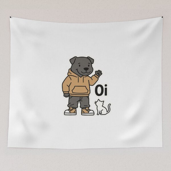 Item preview, Oi Streetwear Gray Dog And White Cat designed and sold by a575642903.