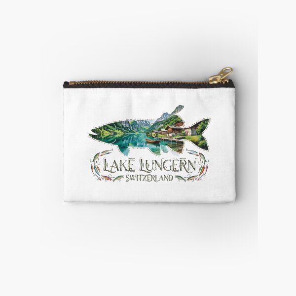 Item preview, Lake Lungern Switzerland Fishing Sticker designed and sold by Imaginarium of Chaos falcon88 .
