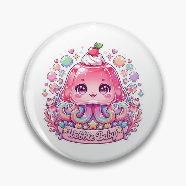 Item preview, Wobble Baby Kawaii Jellyfish T-Shirt – Cute Pastel Ocean Dessert Art for Kawaii Lovers, Soft Girls & Summer Gifts designed and sold by GemBob Creations.
