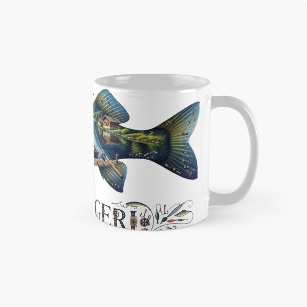 Item preview, Lake Aegeri Switzerland Fishing Sticker designed and sold by Imaginarium of Chaos falcon88 .