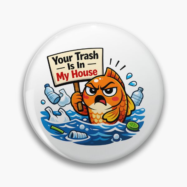 Item preview, Angry Fish Protecting Ocean From Plastic Pollution designed and sold by Nuvoro Eco Awareness.