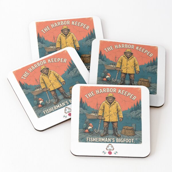 Item preview, The Harbor Keeper - Fisherman Bigfoot Vintage T-Shirt Graphic designed and sold by Whimsy Trail Co.