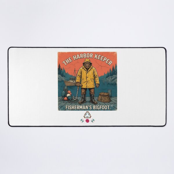 Item preview, The Harbor Keeper - Fisherman Bigfoot Vintage T-Shirt Graphic designed and sold by Whimsy Trail Co.