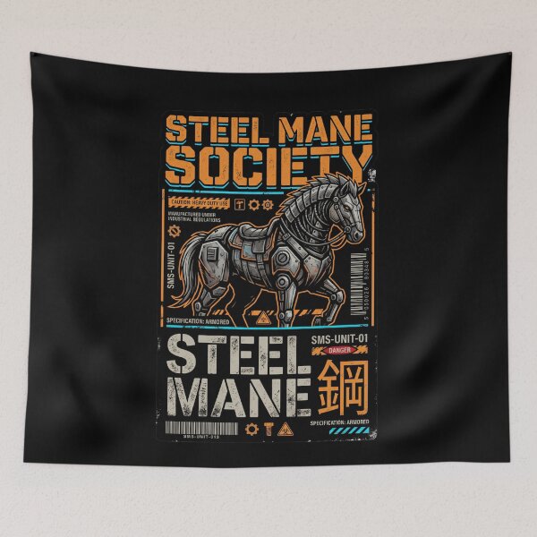 Item preview, Steel Mane Society Mecha Horse — Cyberpunk Armored Stallion v3 designed and sold by CornishPixiPony.