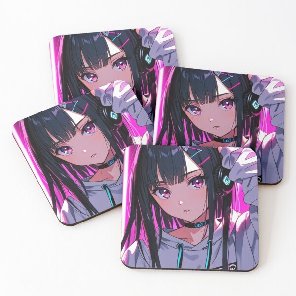 Item preview, Neon Anime DJ Girl | Cyberpunk Music Vibes designed and sold by AnimDream .