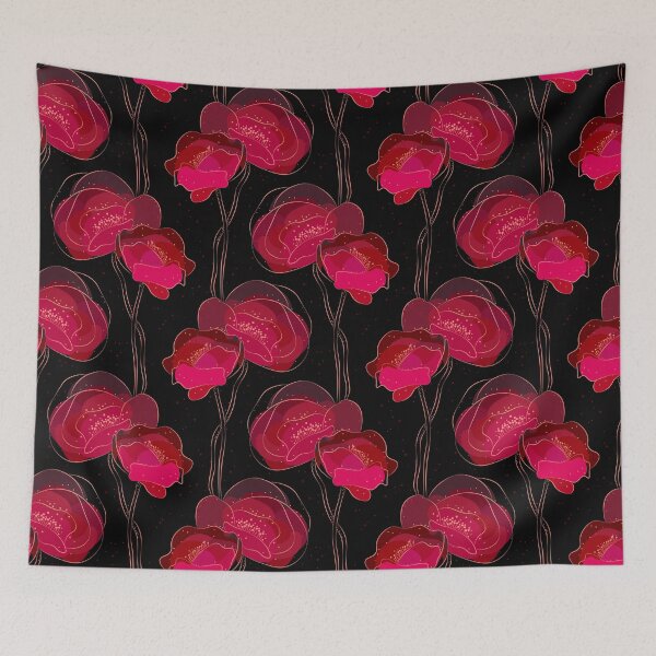 Item preview, Moody Dark Red Poppy Flowers Seamless Pattern designed and sold by chriswo-design.