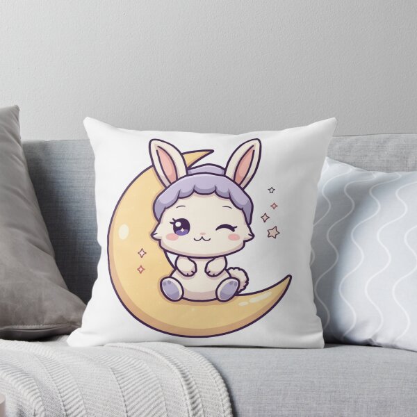 Item preview, Moonlight Bunny Cute Kawaii Celestial Rabbit Sticker designed and sold by Stylestickers55.