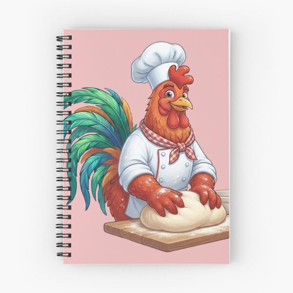 Item preview, Funny Rooster Chef Kneading Dough Baking Art designed and sold by BreezifyDesignStudio.