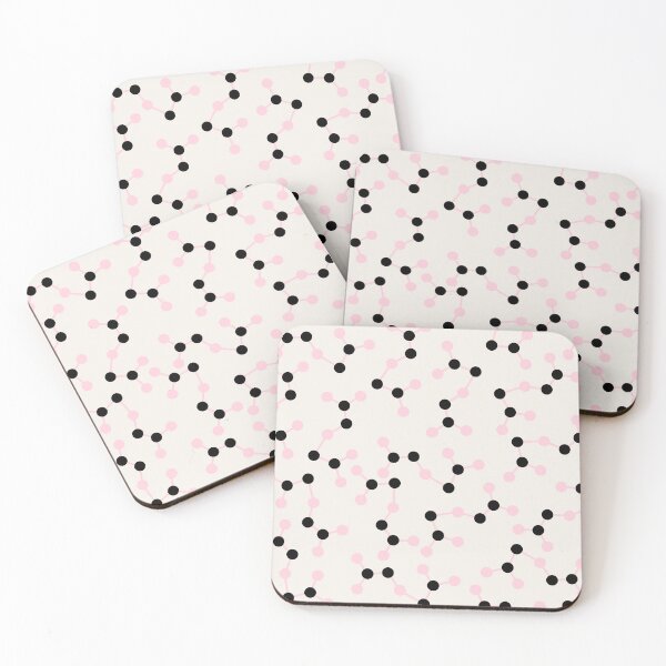 Item preview, Molecule Pattern in Black and Pink designed and sold by GemsAnatomy.