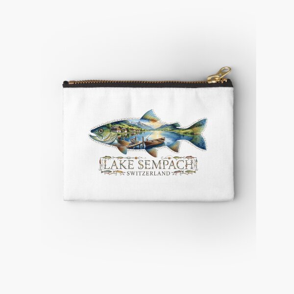 Item preview, Lake Sempach Switzerland Fishing Sticker designed and sold by Imaginarium of Chaos falcon88 .