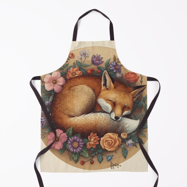Item preview, Sleeping Fox Floral Illustration – Cozy Pastel Animal Art for Nursery Decor designed and sold by Art70shop.