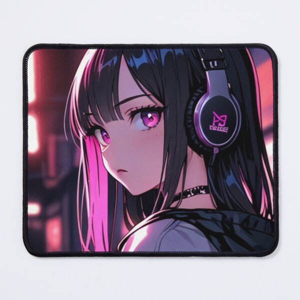 Item preview, Cyberpunk Anime Girl with Neon Headphones | Aesthetic Streetwear Art designed and sold by AnimDream .
