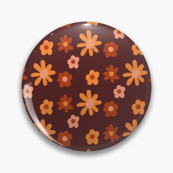 Item preview, Red & Orange Retro Flowers designed and sold by Erdmindesigns.