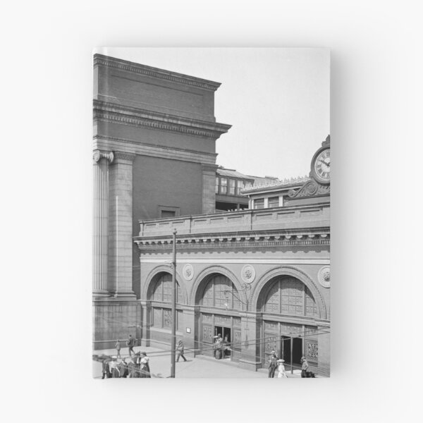 Item preview, North Union Station, Boston - 1905 Train Station black and white vintage fine art photograph designed and sold by Astrid Arkhangelsky.