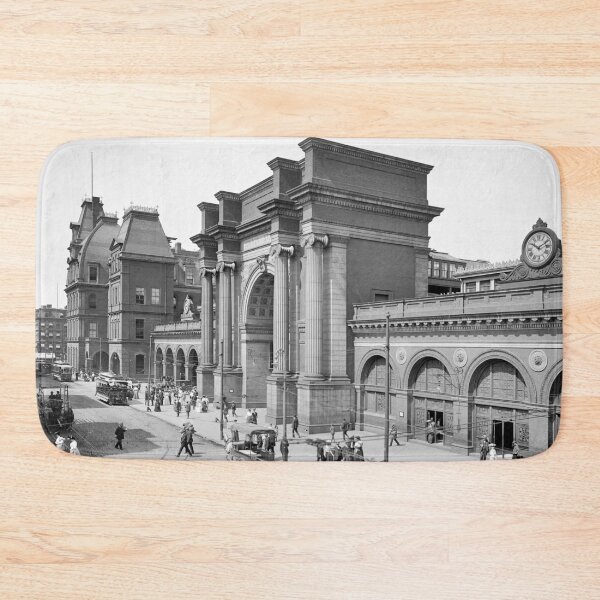 Item preview, North Union Station, Boston - 1905 Train Station black and white vintage fine art photograph designed and sold by Astrid Arkhangelsky.