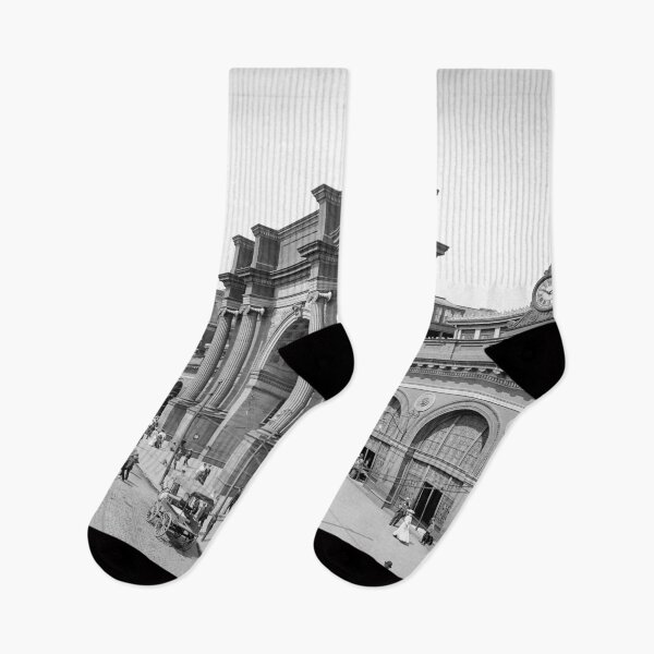 Item preview, North Union Station, Boston - 1905 Train Station black and white vintage fine art photograph designed and sold by Astrid Arkhangelsky.
