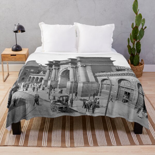 Item preview, North Union Station, Boston - 1905 Train Station black and white vintage fine art photograph designed and sold by Astrid Arkhangelsky.