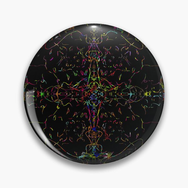 Item preview, Authenticated Neon Rorschach - Hand-Drawn Abstract Art with Unique Color Hash designed and sold by Outlet Raloel.