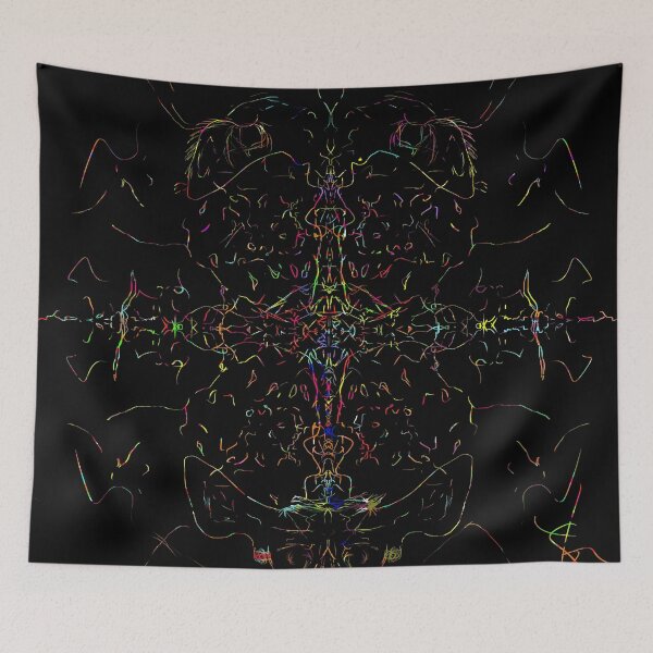 Item preview, Authenticated Neon Rorschach - Hand-Drawn Abstract Art with Unique Color Hash designed and sold by Outlet Raloel.